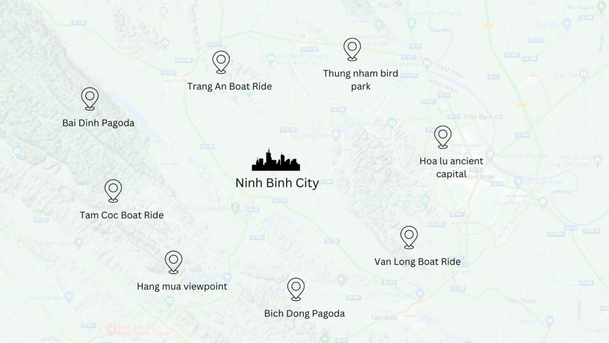 pick up and drop off map